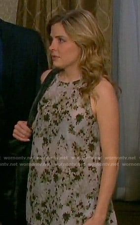 Theresa's floral top on Days of our Lives