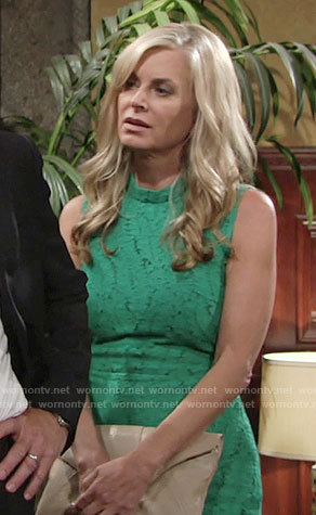 Ashley's green lace dress on The Young and the Restless