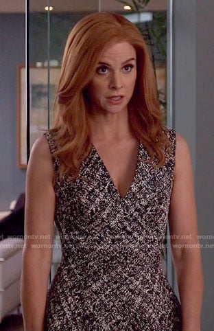 Donna's v-neck tweed dress on Suits