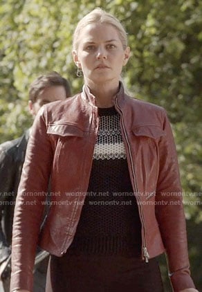Emma's black and white sweater on Once Upon a Time