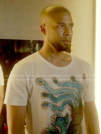 Jamal's peacock t-shirt on Empire