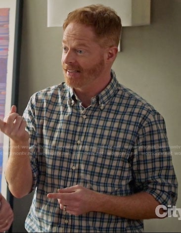 Mitchell's grey shirt with blue and green checks on Modern Family