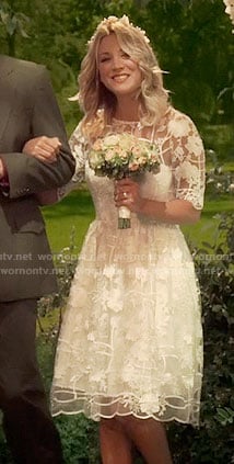Penny's wedding dress on The Big Bang Theory