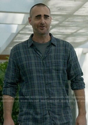 Tandy's blue and green plaid shirt on Last Man on Earth