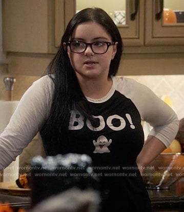Alex's BOO! ghost emoji tee on Modern Family