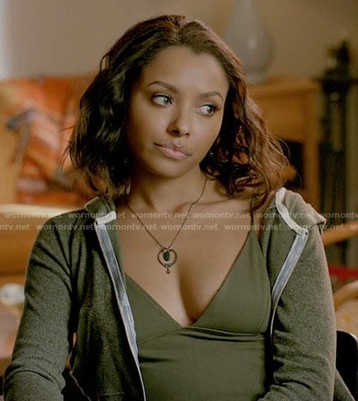 Bonnie's green bodysuit on The Vampire Diaries