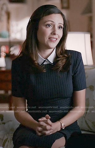 Emily's pinstriped dress on Designated Survivor