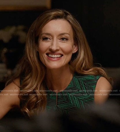 Alex's green herringbone patterned dress on Designated Survivor