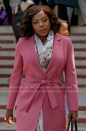 Annalise's pink coat on How to Get Away with Murder
