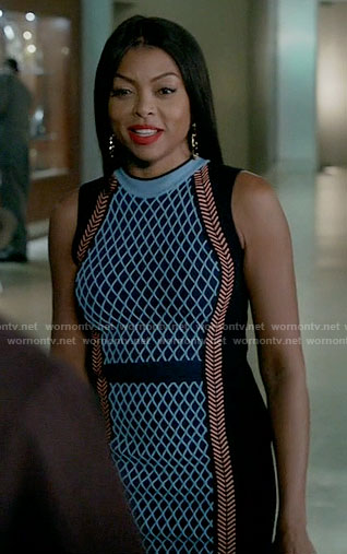 Cookie's blue criss cross pattern dress on Empire