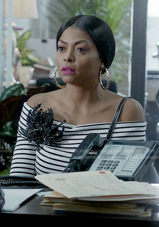 Cookie's striped off-shoulder top on Empire