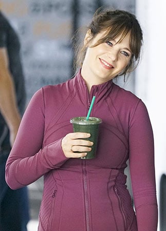 Jess's purple gym jacket on New Girl