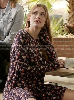Lydia's floral long sleeved dress on Teen Wolf