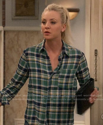 Penny's green plaid shirt on The Big Bang Theory