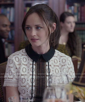 Rory's black and white lace dress on Gilmore Girls: A Year in the Life