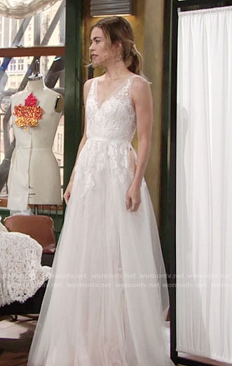 Victoria's wedding gown on The Young and the Restless