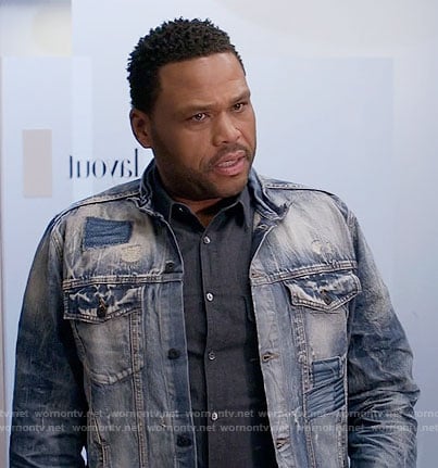 Andre's distressed denim jacket on Black-ish