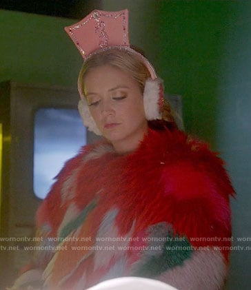 Chanel 3's multi colored fur coat on Scream Queens