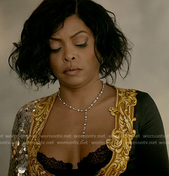 Cookie's sequinned frame print dress on Empire