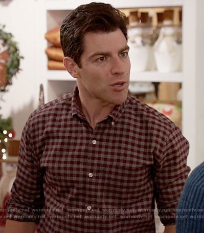 Schmidt's red and grey checked shirt on New Girl