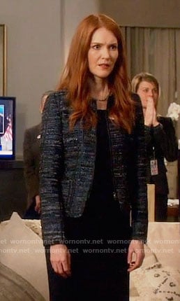 Abby's blue tweed jacket on Scandal