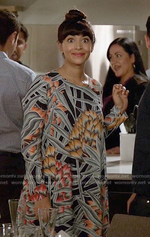 Cece's floral long sleeved dress on New Girl