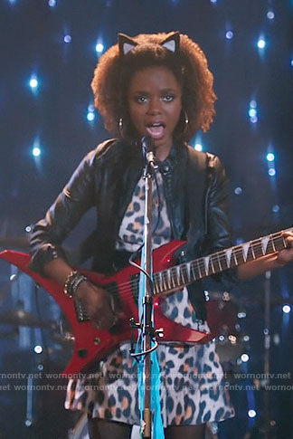 Josie's leopard print dress on Riverdale