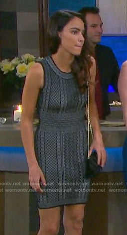 Ciara's black mesh stripe dress on Days of our Lives