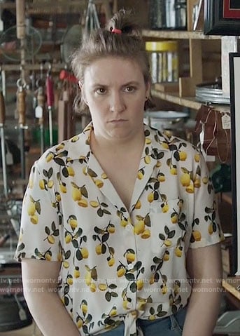 Hannah's lemon print top on Girls