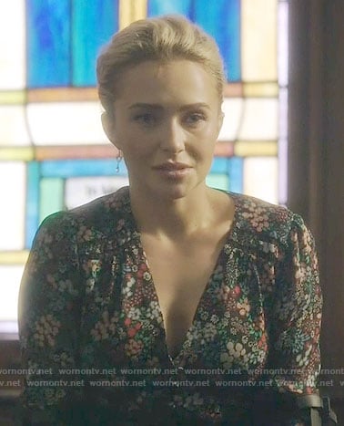 Juliette's floral v-neck blouse on Nashville