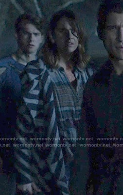 Malia's geometric patterned jacket on Teen Wolf