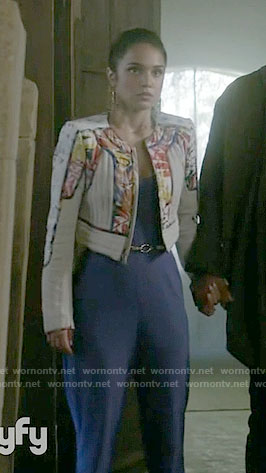 Margo's print paneled jacket on The Magicians