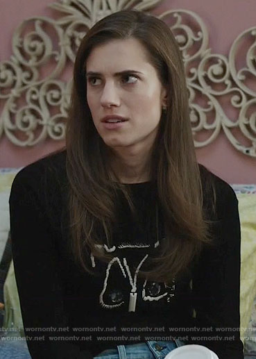 Marnie's owl sweater on Girls