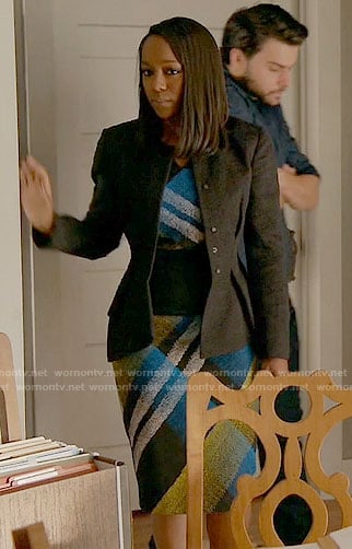 Michaela's plaid dress on How to Get Away with Murder