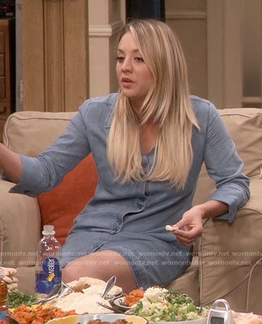 Penny's chambray shirtdress on The Big Bang Theory