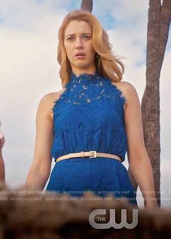 Petra's blue lace romper on Jane the Virgin