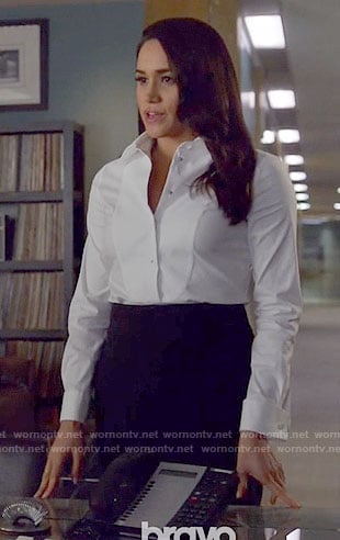 Rachel's white button down shirt on Suits