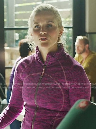 Madeline's purple activewear jacket on Big Little Lies
