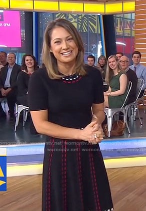 Ginger's black knit dress on Good Morning America