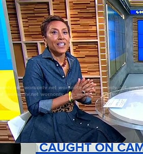 Robin's denim shirt dress on Good Morning America