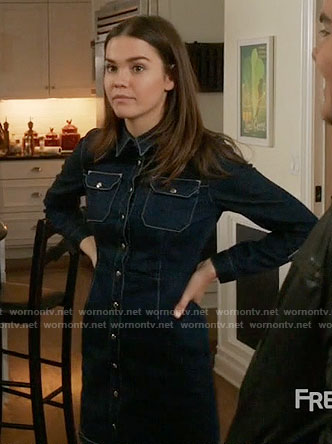 Callie's denim shirtdress on The Fosters