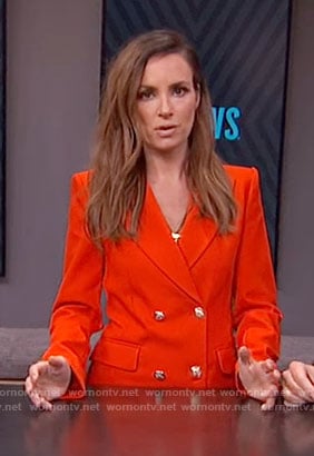 Catt Sadler's red double breasted jacket on E! News