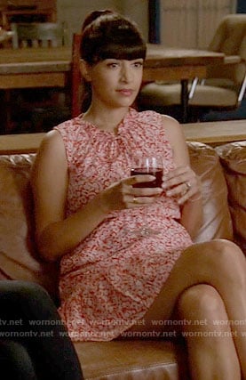Cece's red floral dress on New Girl