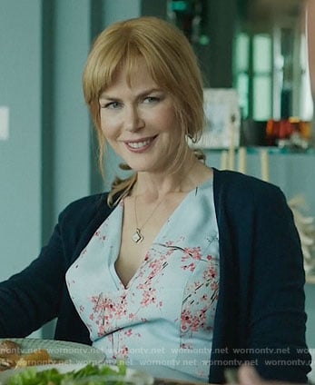 Celeste's blue cherry blossom print dress on Big Little Lies