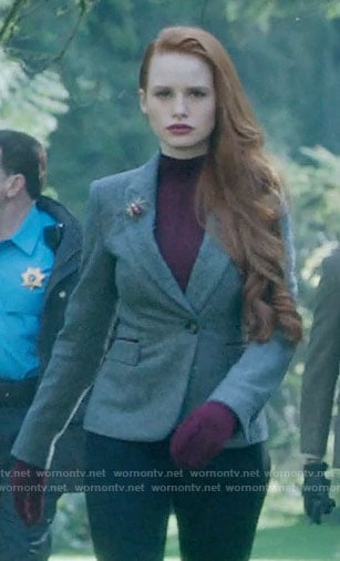 Cheryl's herringbone blazer on Riverdale