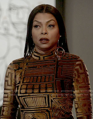 Cookie's gold velvet midi dress on Empire