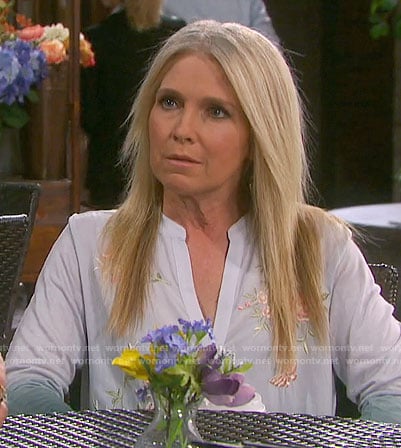Jennifer's ombre embroidered top on Days of our Lives