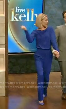 Kelly's blue jumpsuit on Live With Kelly