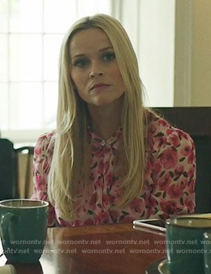 Madeline's pink floral blouse on Big Little Lies