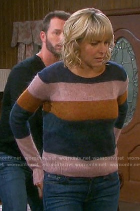 Nicole's striped sweater on Days of our Lives